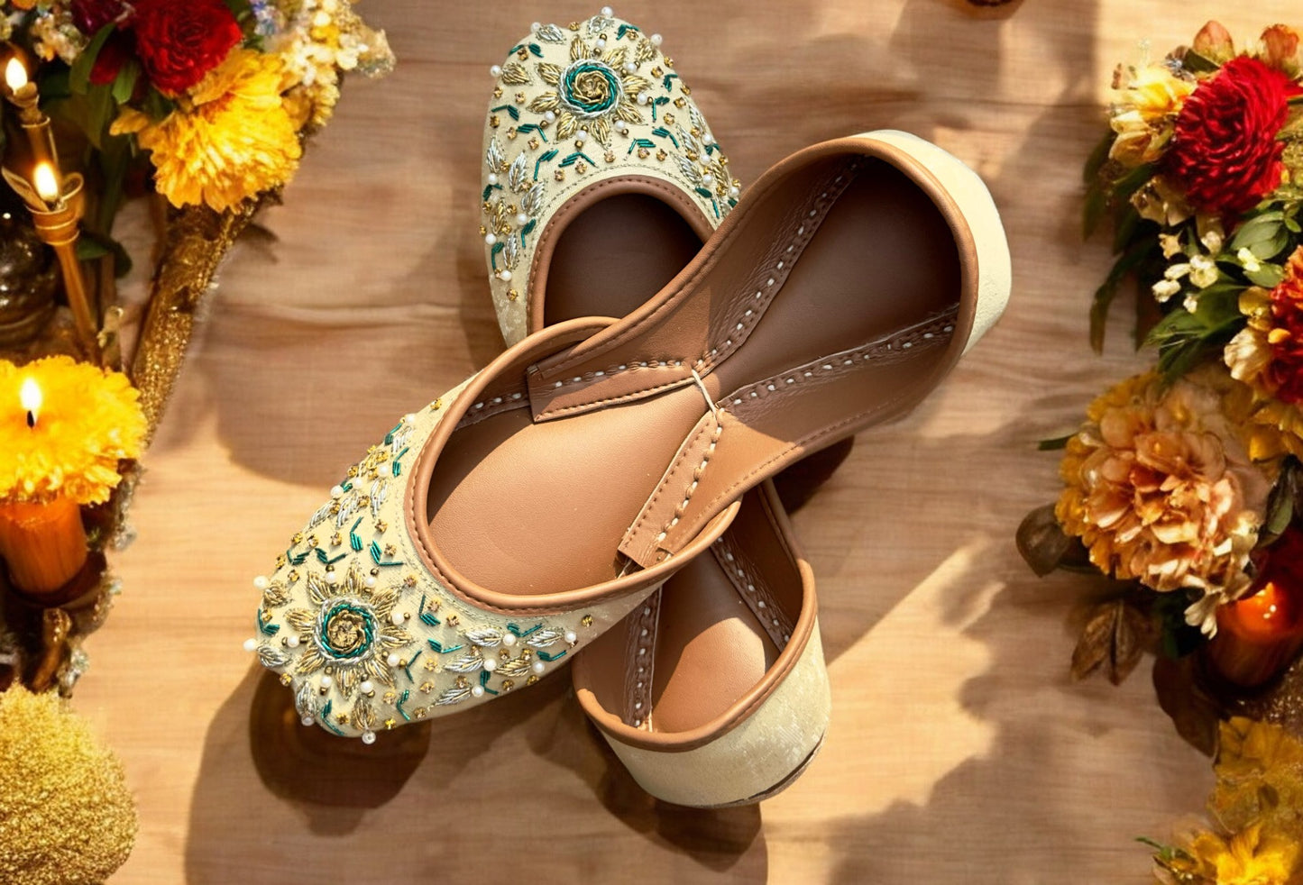beige Punjabi Jutti
