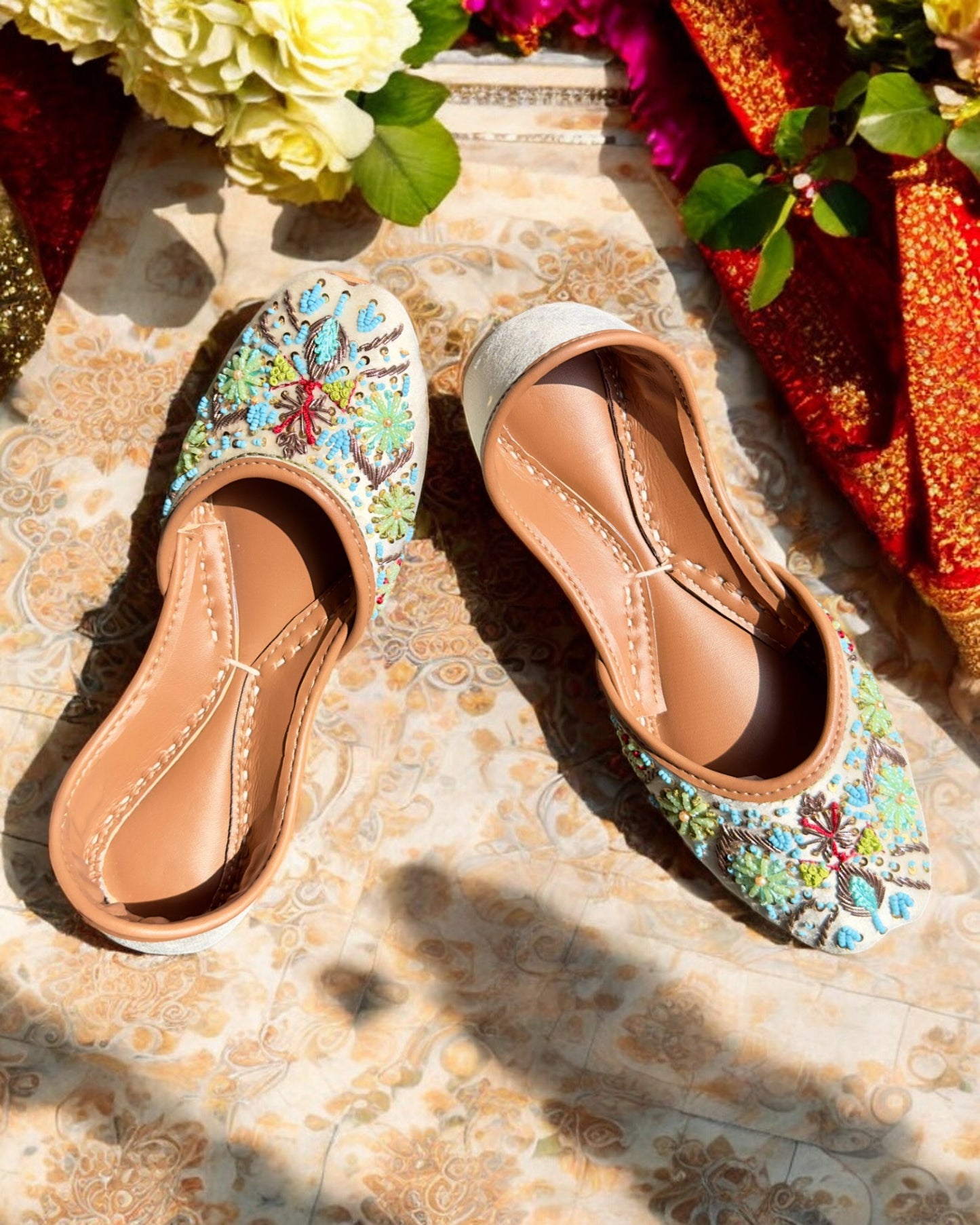 ivory bridal jutti