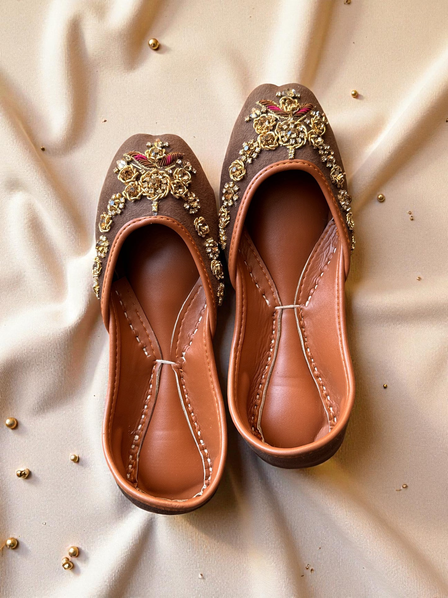 Rangeen Kali - Brown Jutti