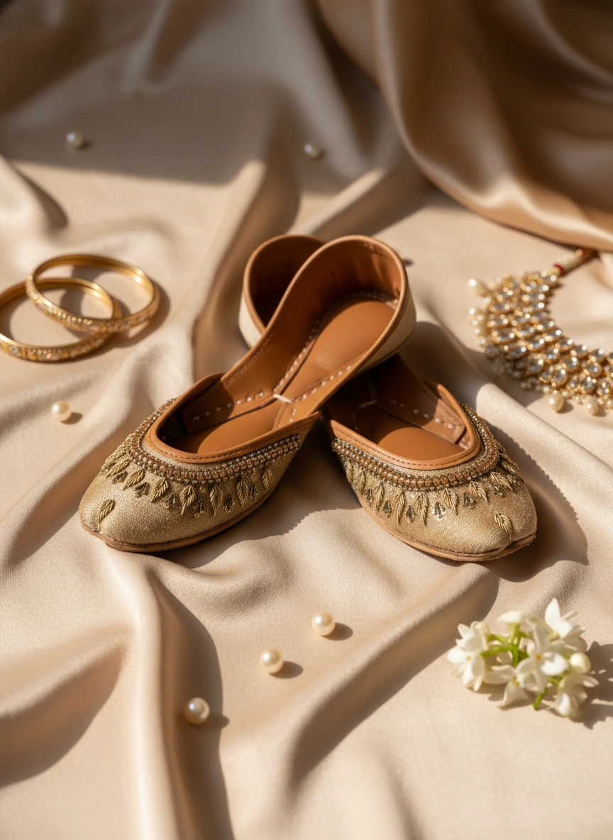 Gulnoor - Golden Beige Jutti