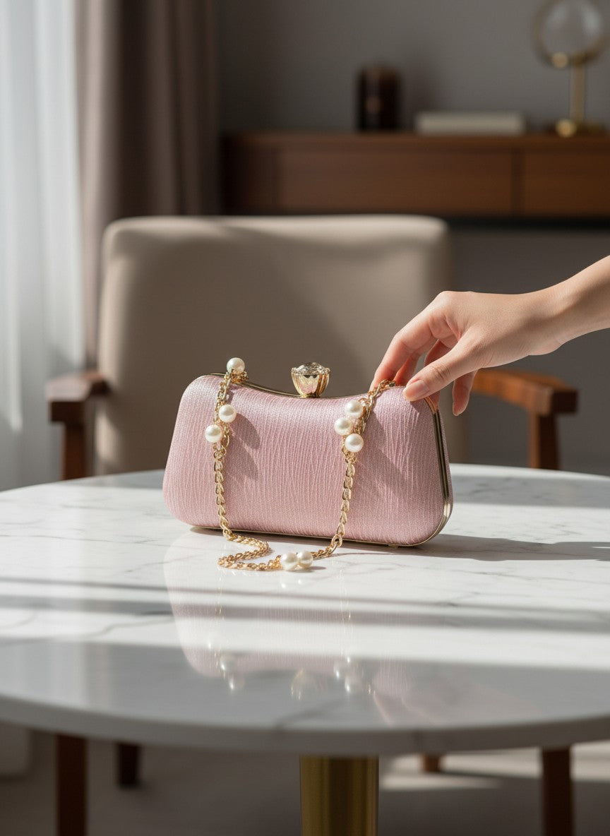 Amour -  Blush Pink Clutch