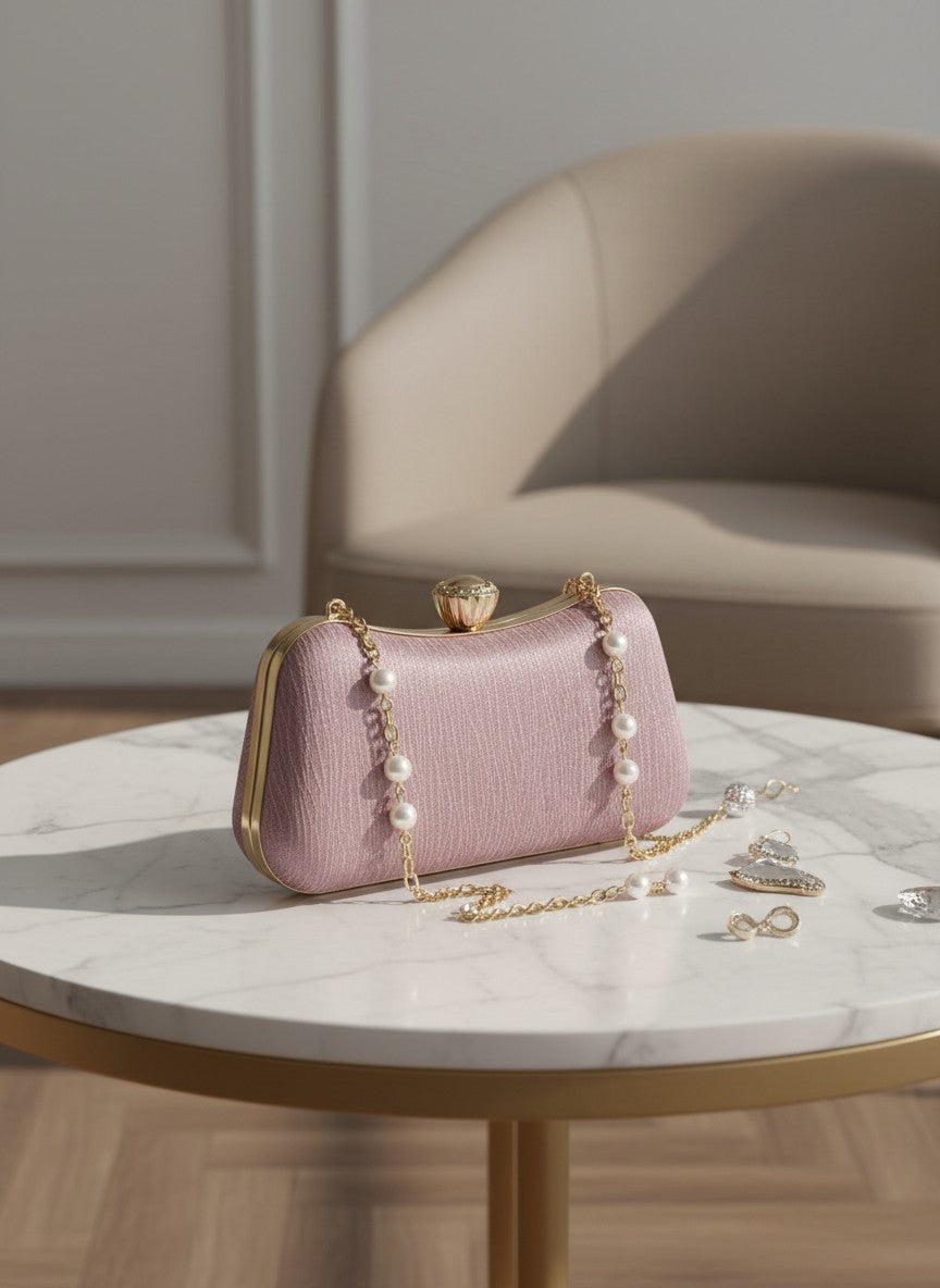 Amour -  Blush Pink Clutch
