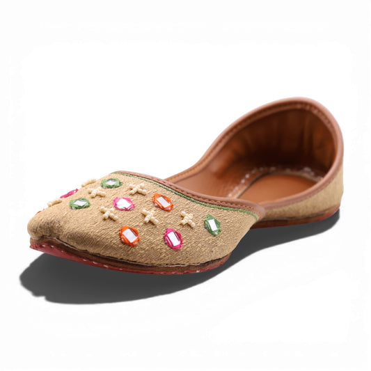 Zarqa - Golden Beige Jutti