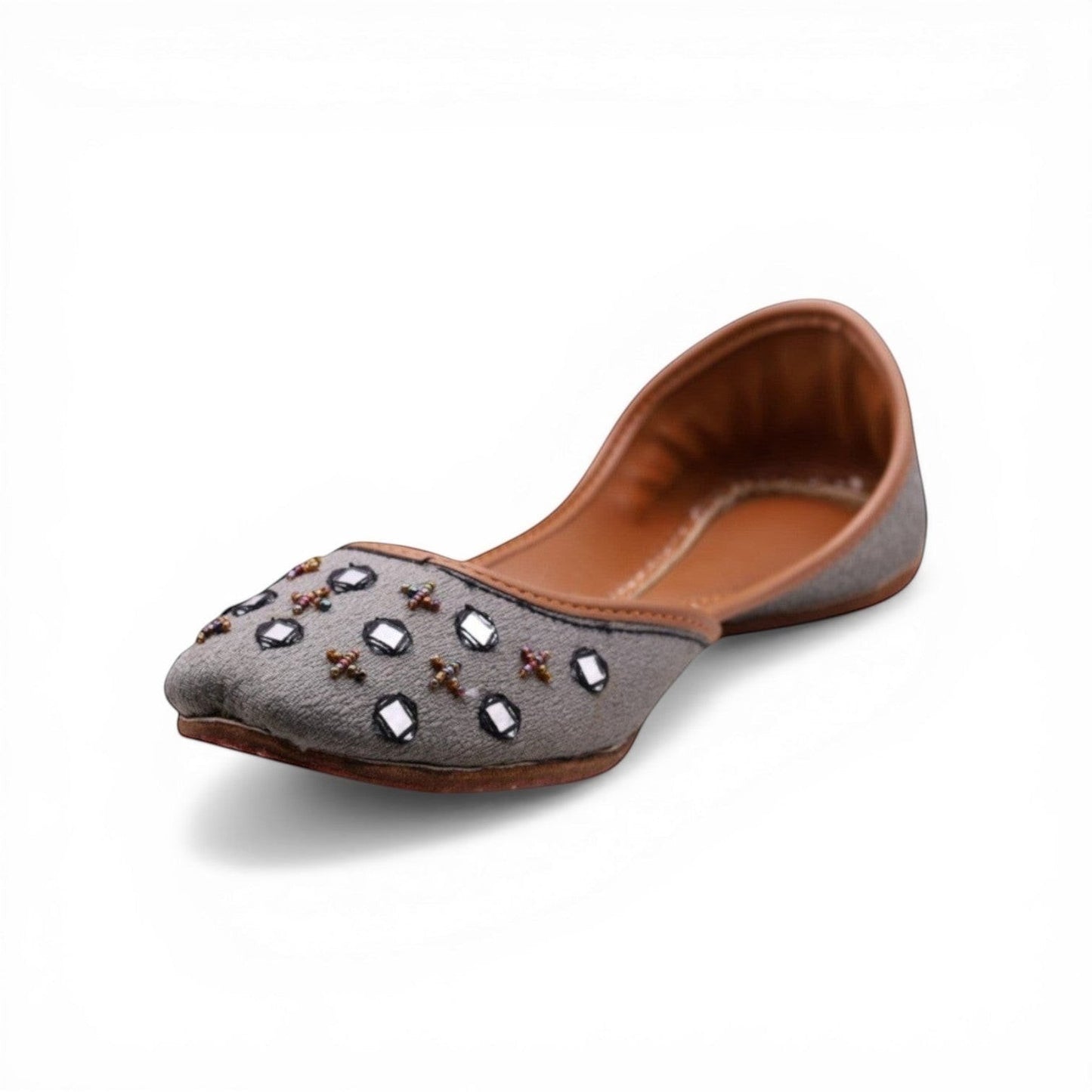Noor-e-Aab - Ash Grey Jutti