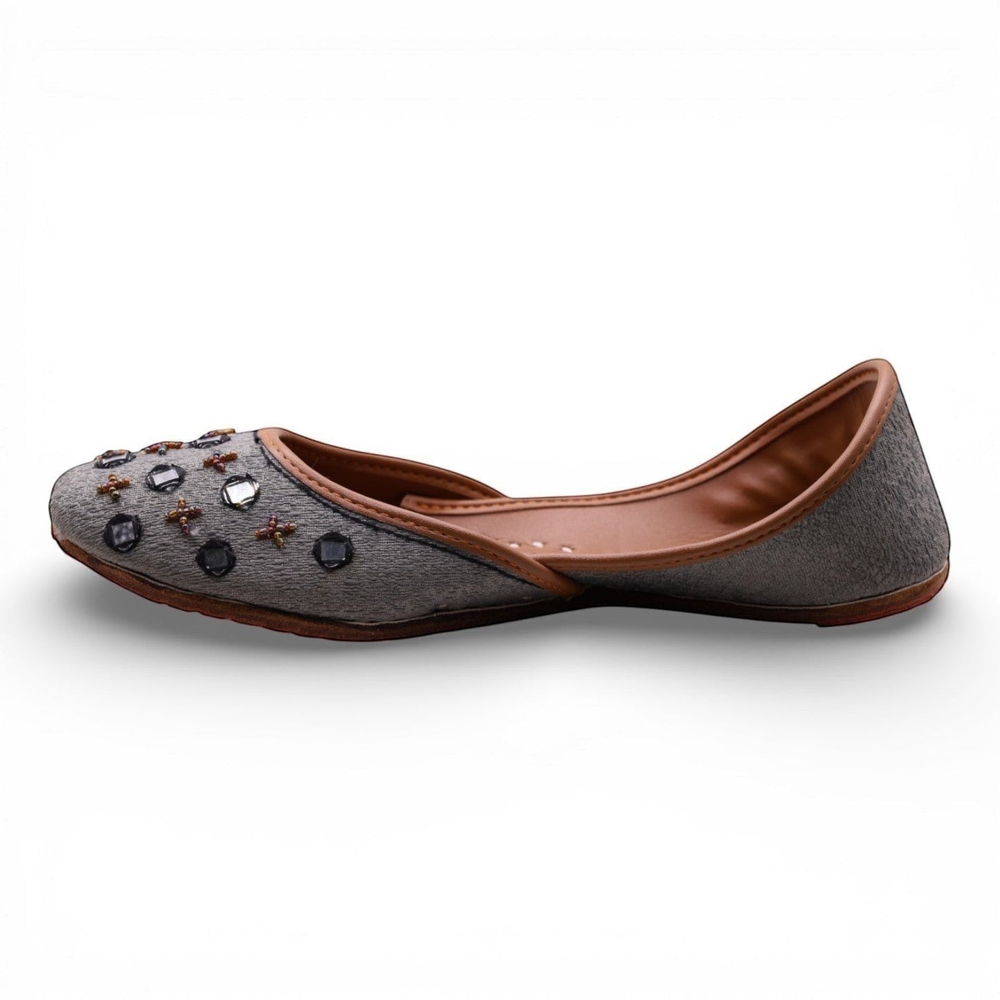 Noor-e-Aab - Ash Grey Jutti