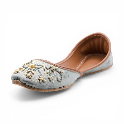 Aasmaan - Pastel Blue Jutti