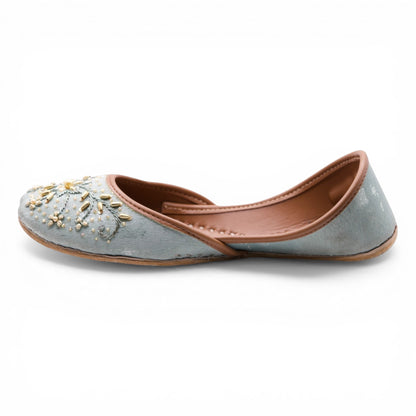 Aasmaan - Pastel Blue Jutti