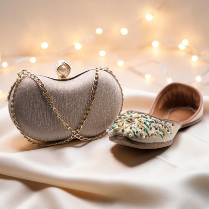 Hallie - Champagne Gold Clutch