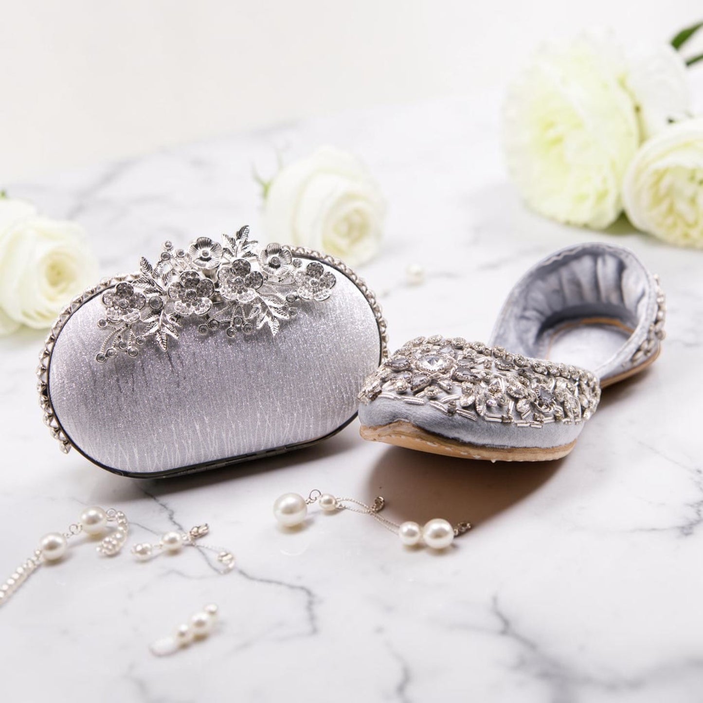 Estelle - Silver Clutch