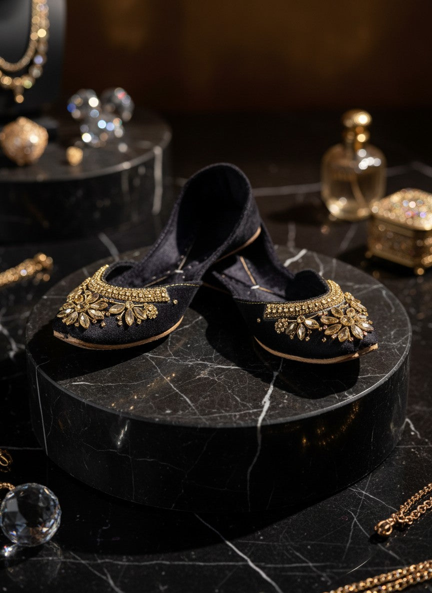Maharani - Black Jutti