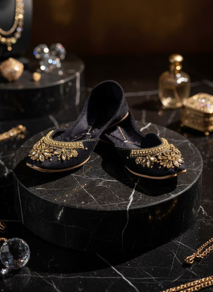 Maharani - Black Jutti