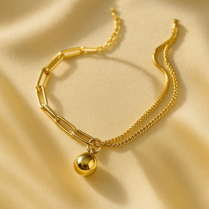 Lumière Ball - Gold Chain Anklets
