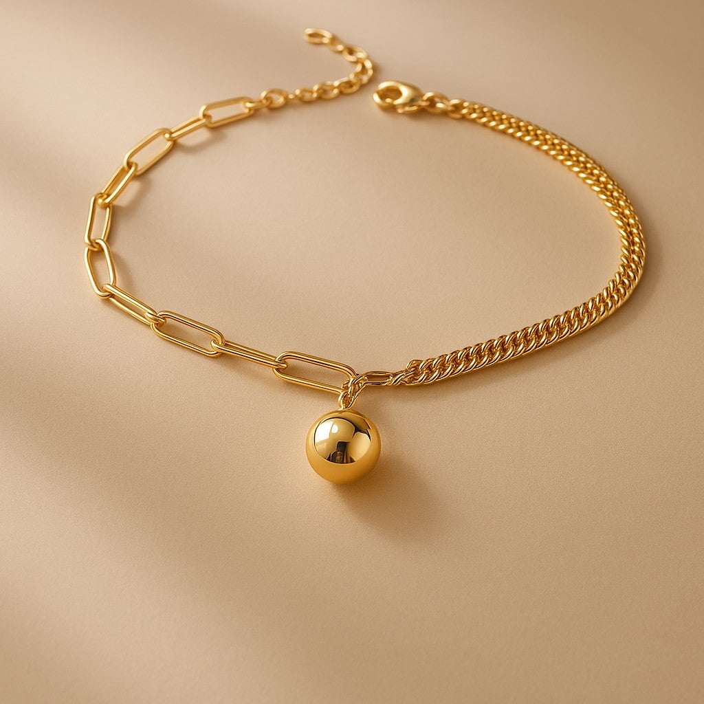 Lumière Ball - Gold Chain Anklets