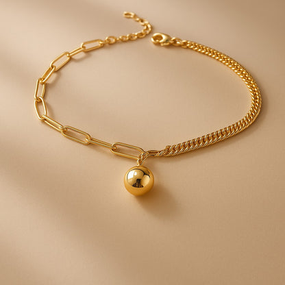 Lumière Ball - Gold Chain Anklets