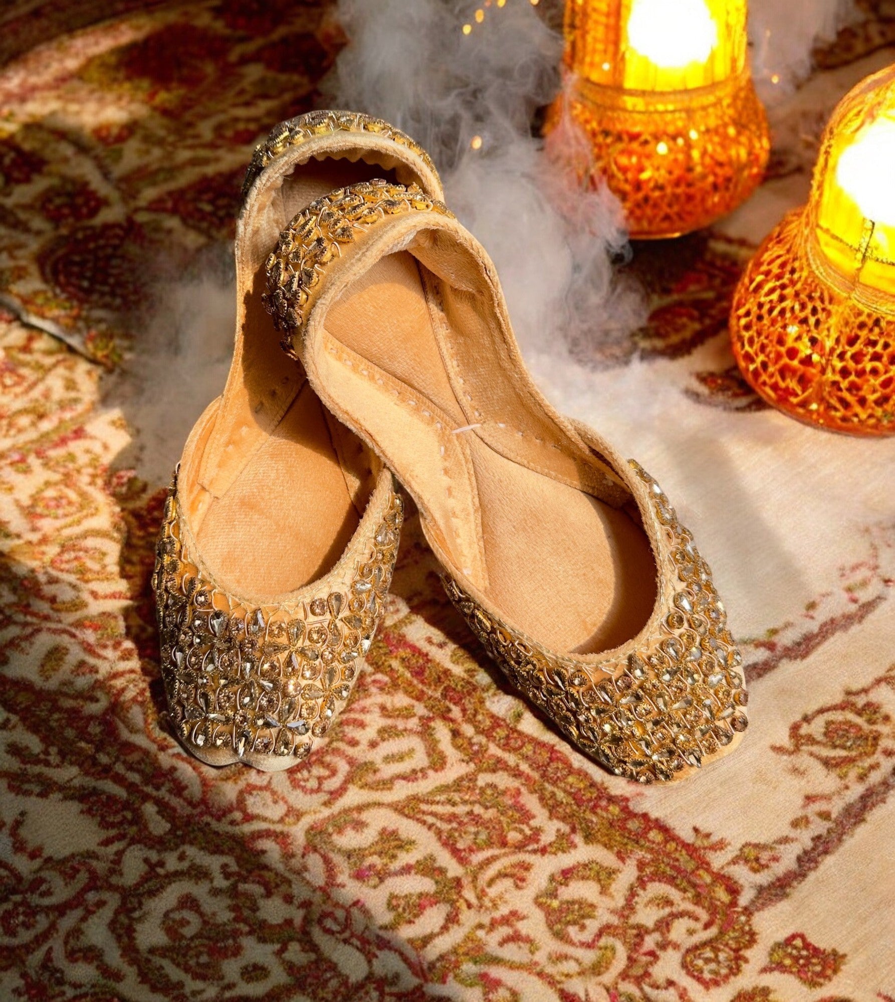 gold Indian Shoes